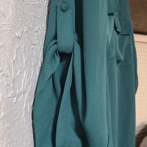 Torrid Botanical Garden Hunter Green Harper 3/4 Sleeve Tunic Top (Size 6) - Picture 11 of 16